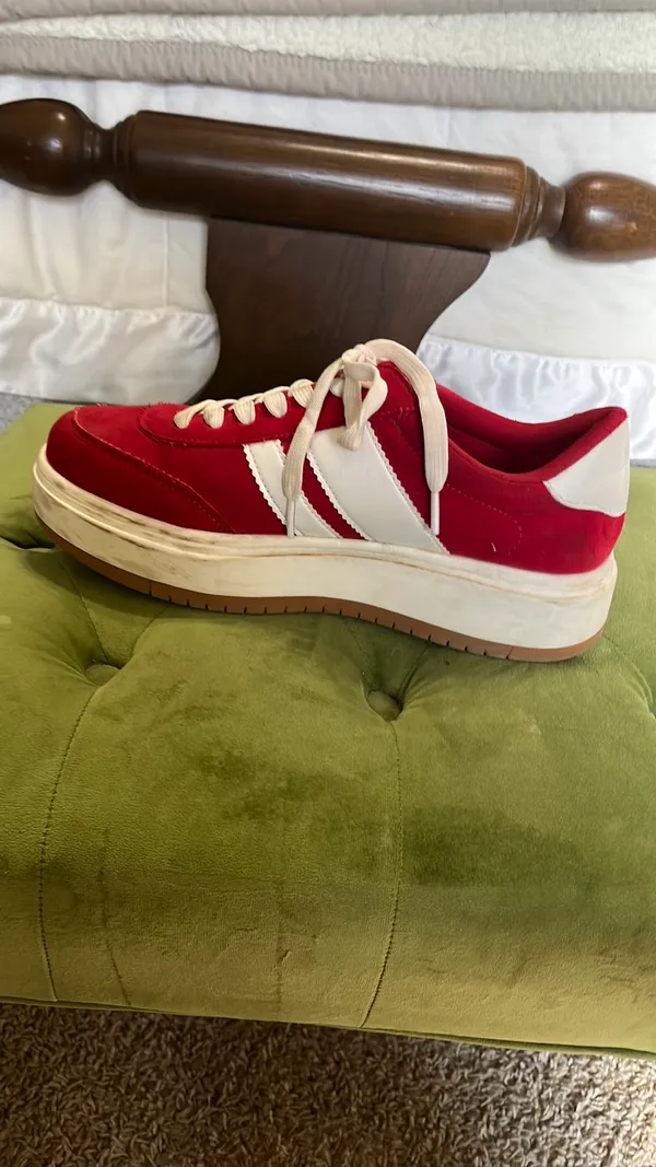 Madden Girl red platform sneakers - Image 2