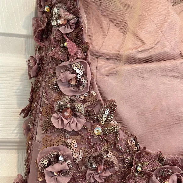 Sarafia Couture Silk Purple Lavender Formal Gown Dress Mother of The Bride Sz 8 - Image 5