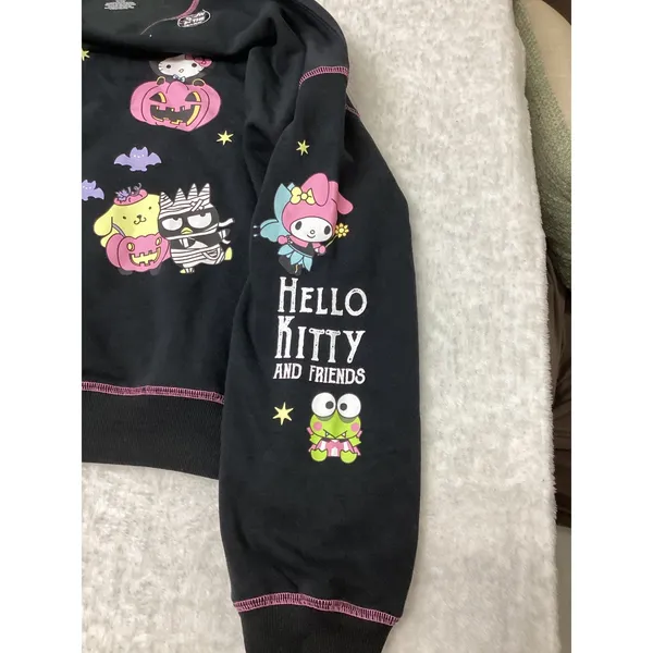 Sanrio Hello Kitty and Friends Halloween Glow in the Dark Sweatshirt XL Black‎ - Image 4