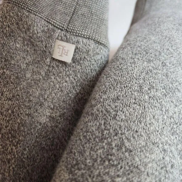 Lauren Ralph Lauren Sweatshirt S Heather Gray Hoodie Full Zip Cotton Blend VTG - Image 5