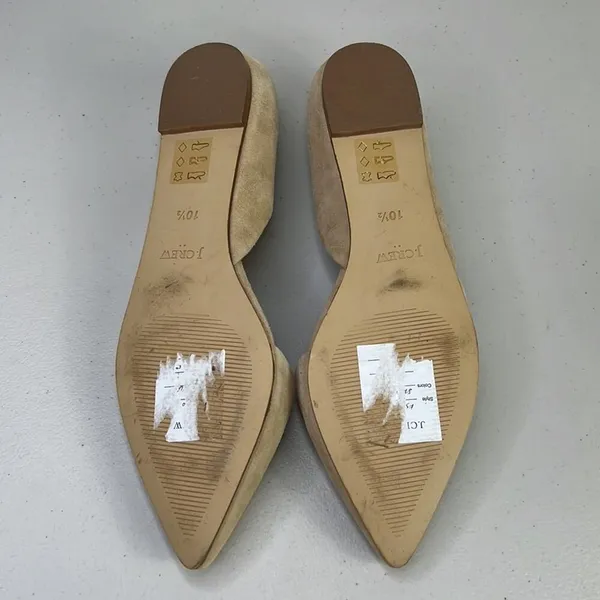 J. Crew Zoe sueded d'Orsay flats Sz10.5 Tan F5310 color saddle slip on pointed - Image 8