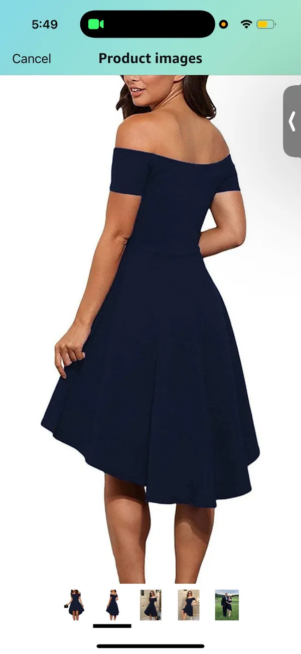 Amazon Homecoming Dress Navy Blue Large - Image 2