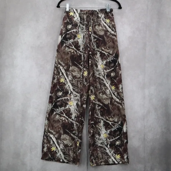 Coolane Camo Wide Leg Straight Leg Drawstring Pull On Trousers‎ Pant S Small - Image 2