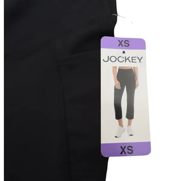 Jockey Cropped‎ Slit Flare Pant Women XS Black New High Rise Active Leggings - Image 4