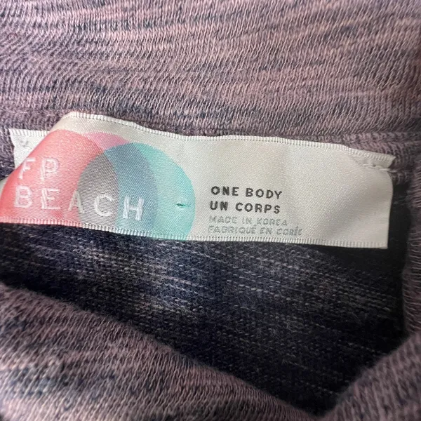 Free People Beach Cocoon Sweater Top Cowl Neck Heathered‎ Long Sleeve Pullover M - Image 6