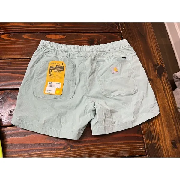Carhartt New Women's Force Relaxed Fit 5 Pocket Work/ Hiking Shorts Blue M - Image 4