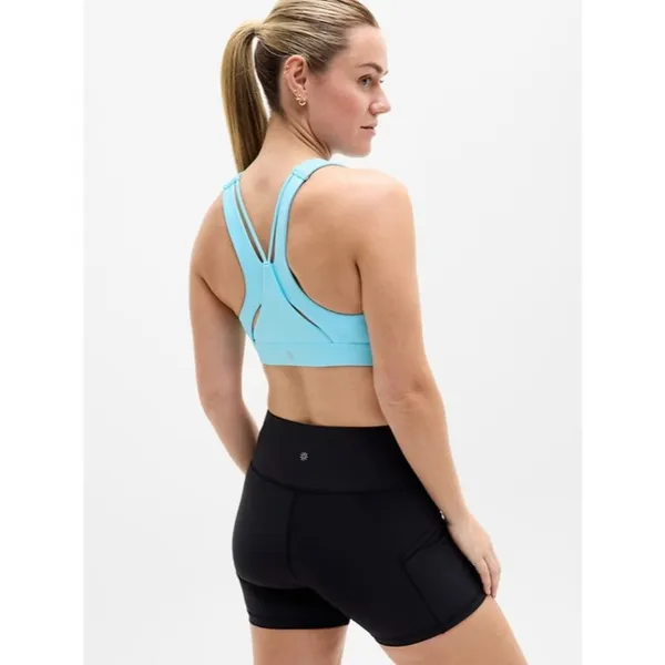 New Athleta M Flex Spacer Bra Aqua Blue Medium D-DD - Image 5