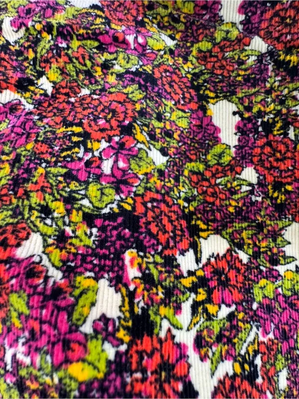 Free People High Waisted Sunchaser Floral Corduroy Pant Size 28 - Image 4