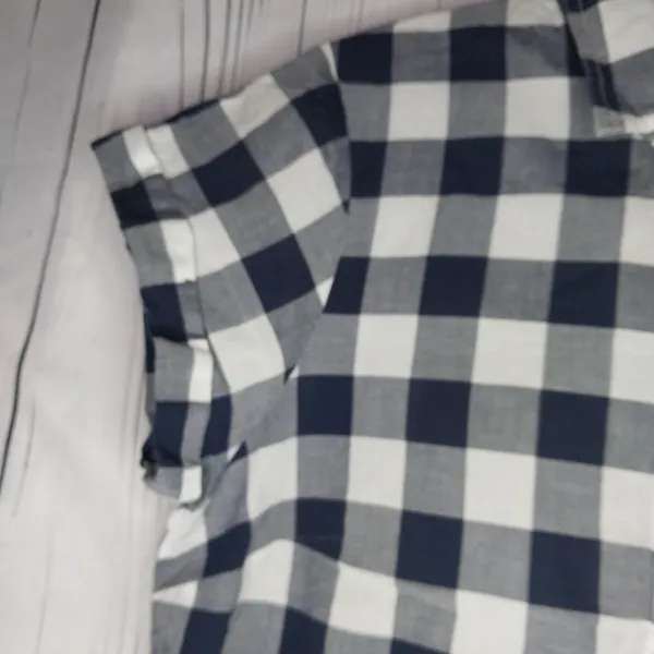 J.Crew Mercantile Gingham Plaid Popover Preppy Business Casual Short Sleeve Top - Image 5