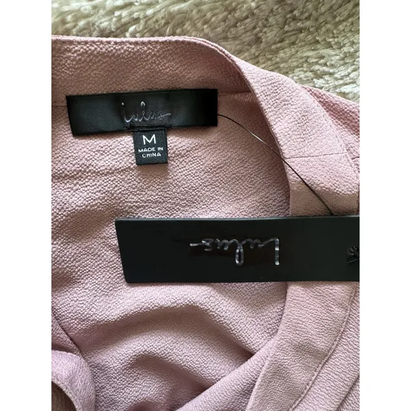 NWT Lulus Lisa Marie Mauve Pink Embroidered Top Medium - Image 7