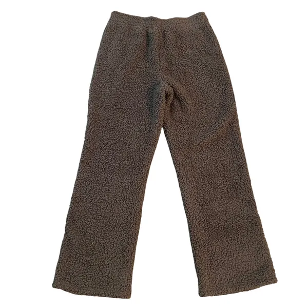 New SKIMS Cozy Knit Wide Leg Pant Amethyst teddy Lounge Womens L - Image 2