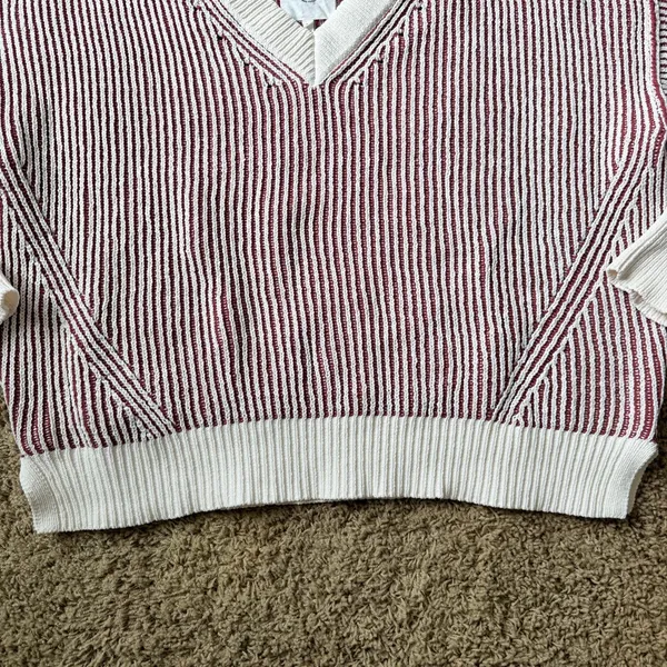 Women’s Aerie Beyond Chenille V-Neck Sweater Size Medium - Image 4