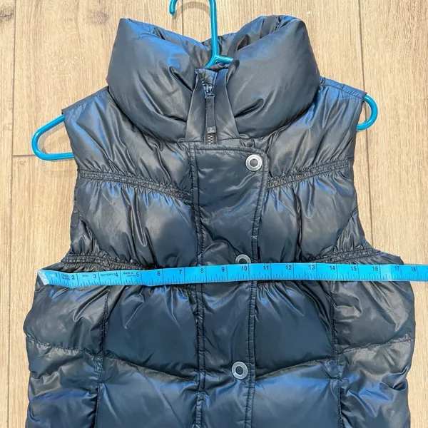 Prana Milly Quilted Puffer Vest Size Small Down Insulated Full Zip Black - Image 4