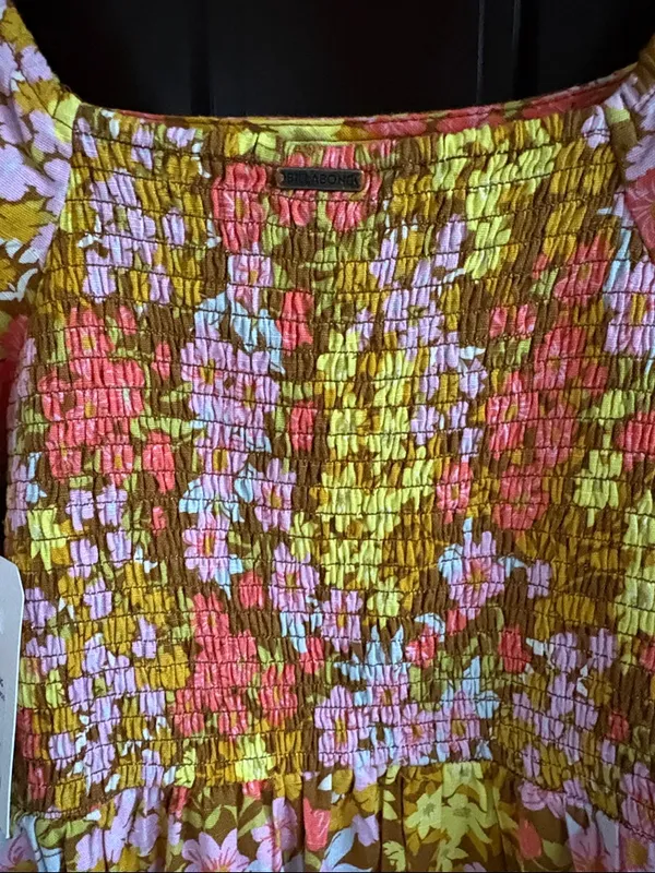 NWT Billabong Paradise Dress Floral Size Medium - Image 12