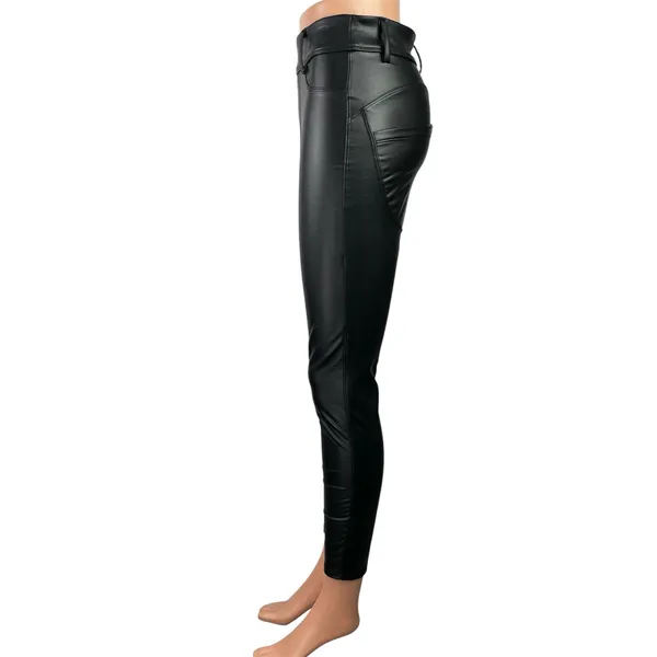 NEW Halara Women's Black High Waisted Pull On Slim Fit Skinny Trousers Pants S - Image 2