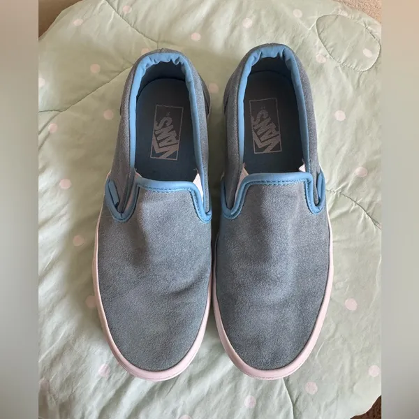 Vans Light Blue Slip on Womens size 7 - Image 2