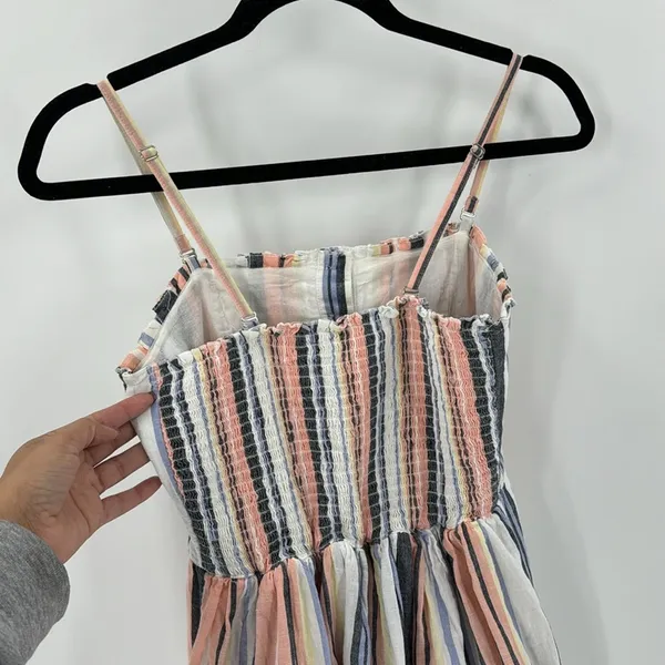 Free People Lilah Pleated Tube Midi Dress cotton summer lightweight adjustable - Image 6