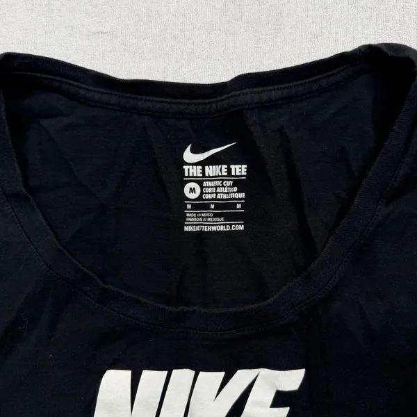 Nike Air Long Sleeve Shirt Womens Medium Black Athletic Graphic Logo Tee - Image 2