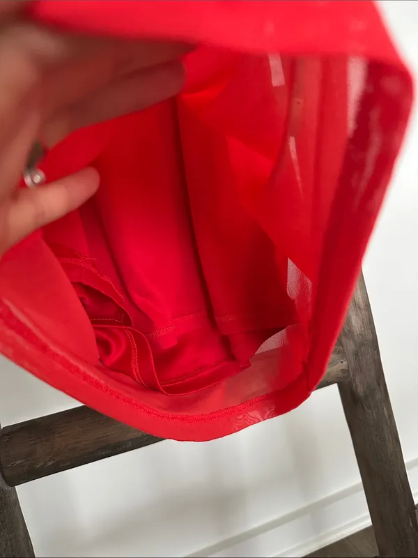 Forever 21 Bright Red Draped Slip Dress / XS-Small - Image 7
