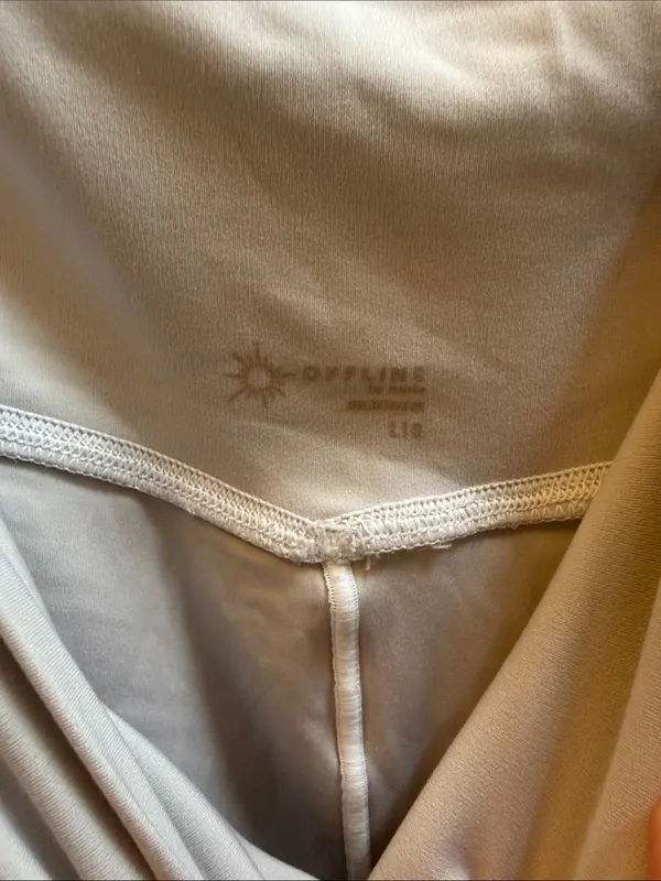 aerie Pale Gray Athletic Skort with Crossover Waistband - Image 3