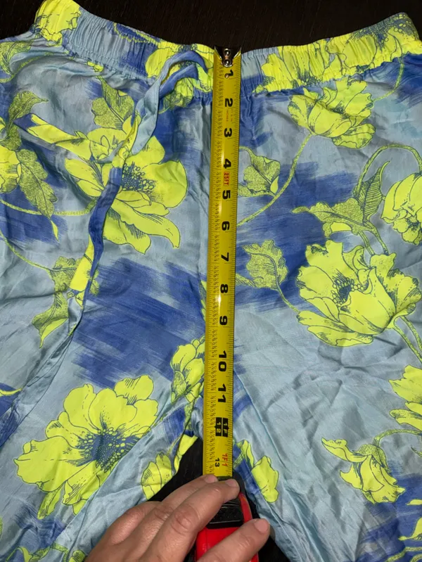 Lyrebird Anthropologie Neela Silky Blue Wide Leg Lounge Pants Quiet Luxury - Image 6