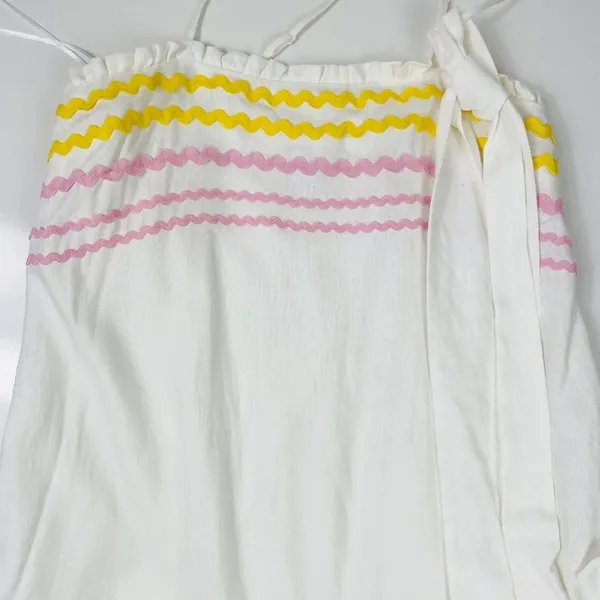 Lisa‎ Marie Fernandez x Target White Ric Rac Linen Mini Dress Size XXS - Image 6