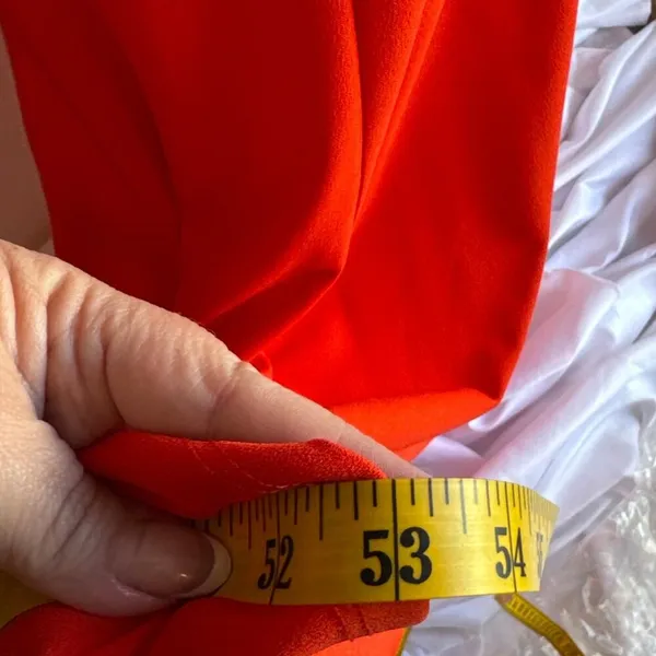 NWT‎ Jay Godfrey Red Coral lined high quality dress High front slit - Image 5