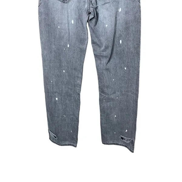 Sandrine‎ Rose Womens Polka Dot Gray Wide Leg Button Fly Buckle Back NWT Size 28 - Image 9