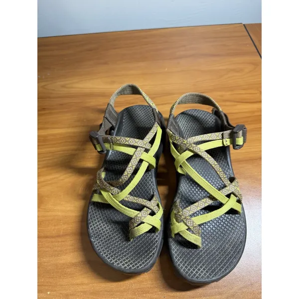Chacos ZX/2 Classic Sandals Womens 7 Green Brown Strappy Outdoor Hike Adjustable - Image 2