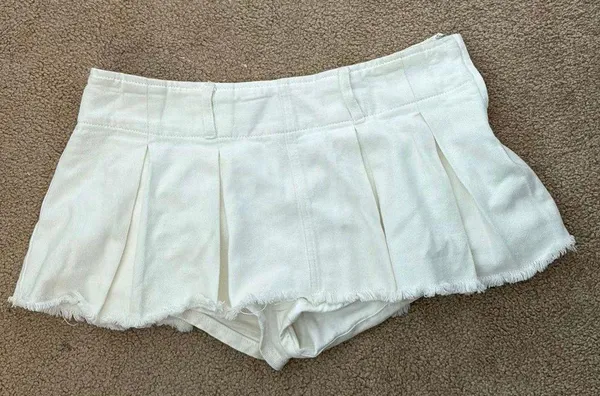 Ediked White Denim Skirt Size L - Image 4