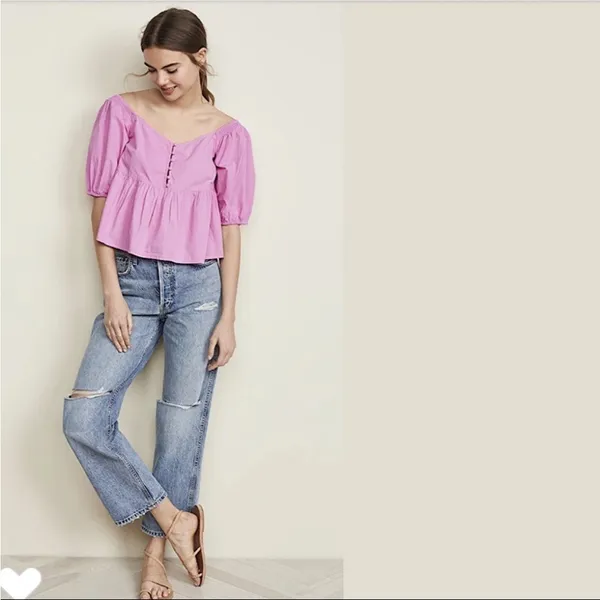 Free People Veronica Sweetheart Blouse - Image 4