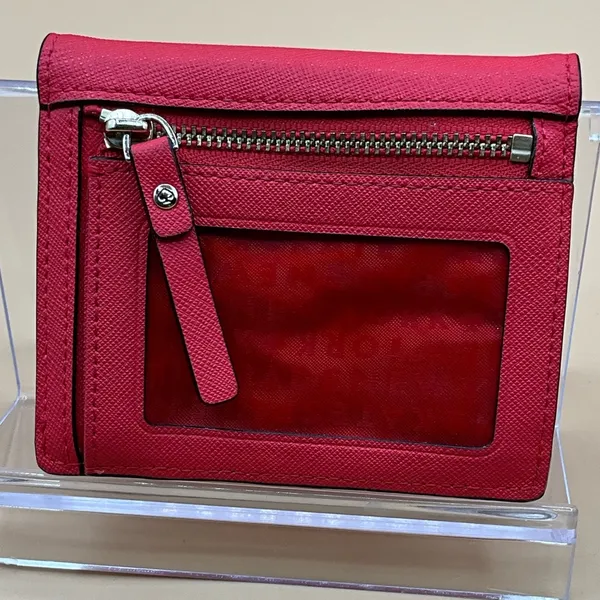 A Very Sweet Kate Spade Leather Bright Red Small ID wallet - Image 2