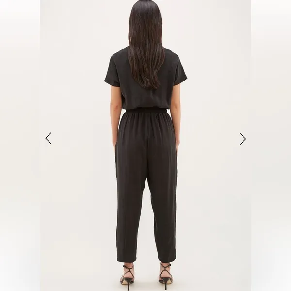 Moll V-Neck Jumpsuit in Black - Image 5