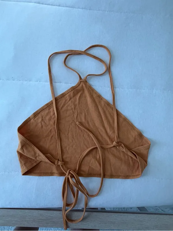 12th Tribe Ribbed Triangle tank in Rust Orange - Image 3