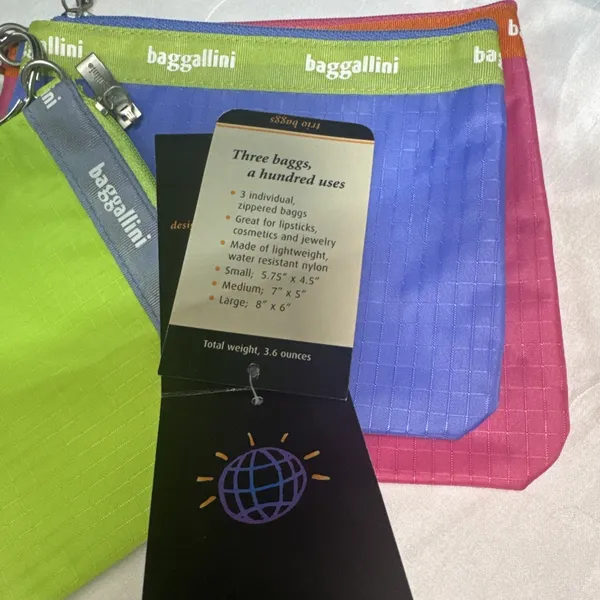 Baggallini Trio Baggs 3 Zippered Pouches 5.75” X 4.5”, 7 “ X 5”, 8” X 6” - Image 4