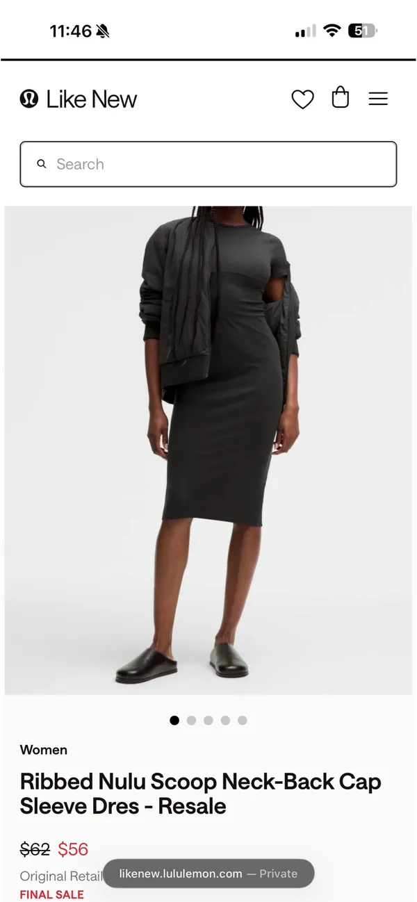 Black Lululemon Midi Dress - Image 4