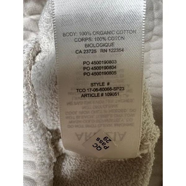 Aritzia Azure Skies Jogger Terry Sweatpants Bone‎ Women’s Size Medium - Image 8