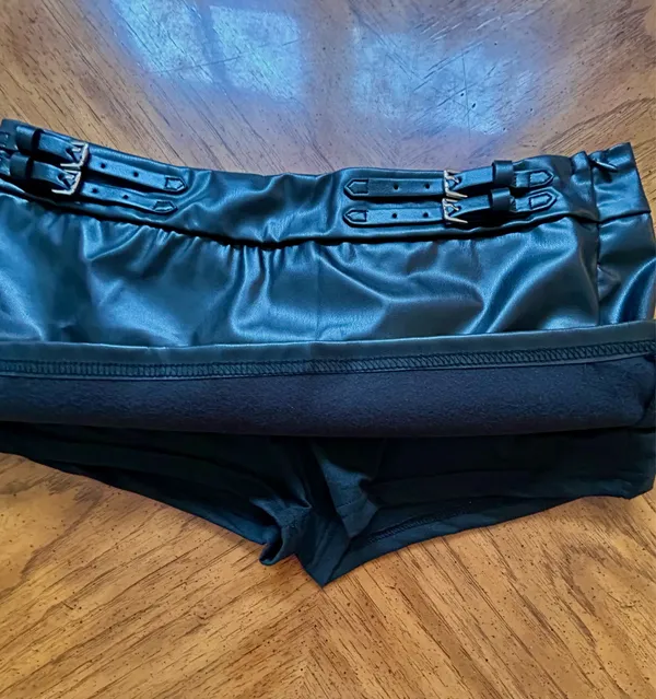 Pleather Mini Shein Skirt  - Image 3