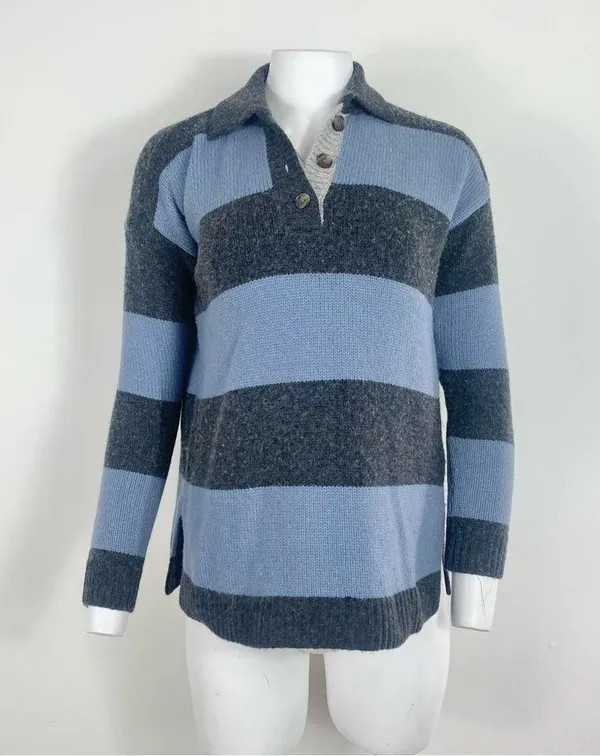 Madewell Rugby Striped Polo Sweater - Image 4