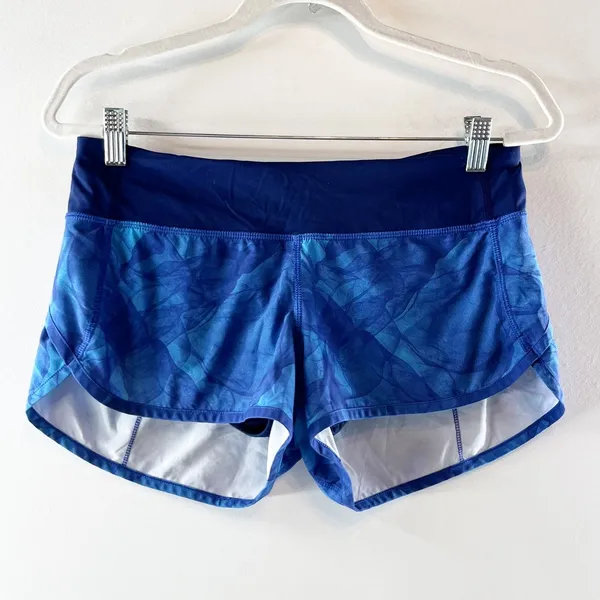 Lululemon Speed Shorts 2 1/2" Mini Midnight Tulle Multi Hero Blue 6 - Image 4