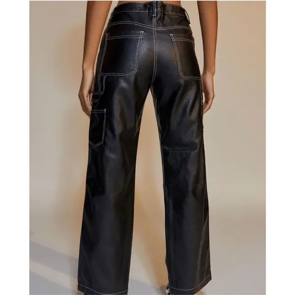 Urban Outfitters BDG Leila Faux Leather Carpenter High‎ Rise Pants sz 27 - Image 2