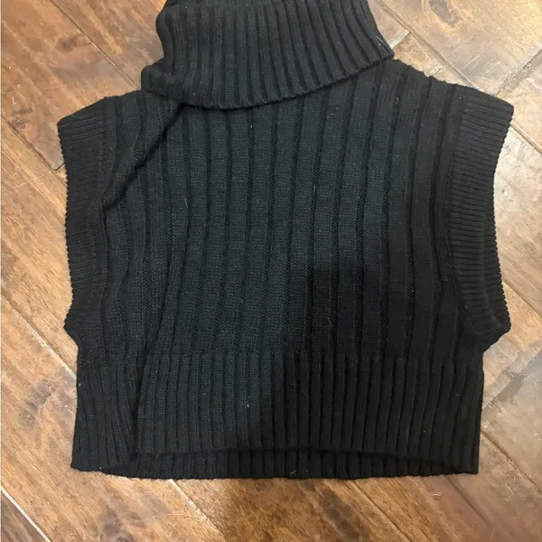Cloud Ten Black Turtleneck Sweater Vest - Image 2