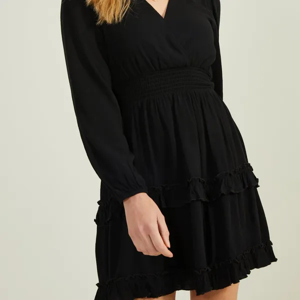 Altar'd State Lexley Ruffle Dress Black Size Small‎ - Image 8
