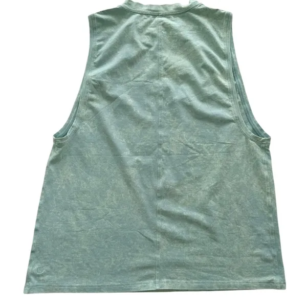 Lululemon All Yours Muscle Tank Top Cloudy Wash Arctic Green Size 10 Cotton - Image 4