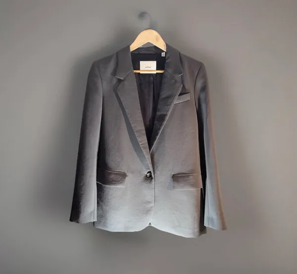 Aritzia Wilfred Crepette Blazer jacket XS Gray - Image 4