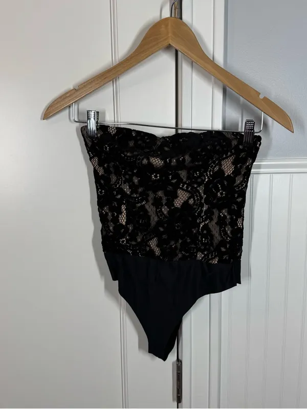 Cami NYC Reina Bodysuit Strapless Lace in‎ Black Lace Size XS feminine romantic - Image 2