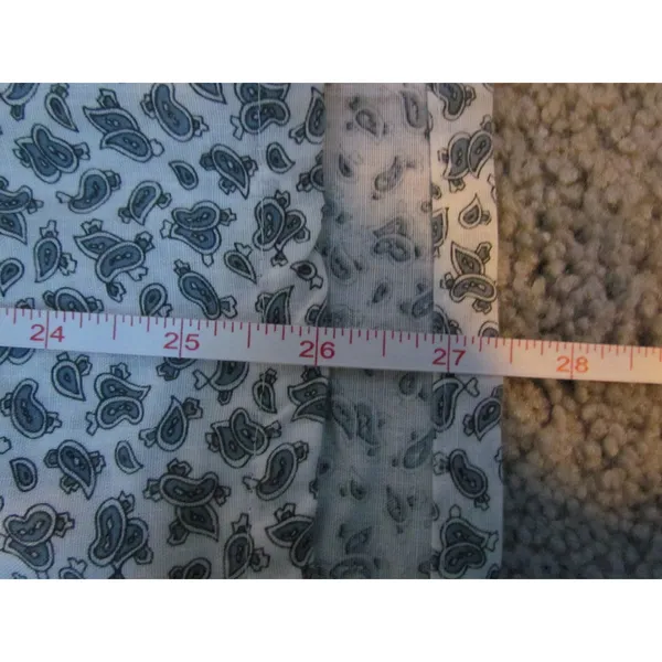 Vintage Andhurst Pajama Top Medium White Blue‎ Paisley Button Front Loungewear - Image 4