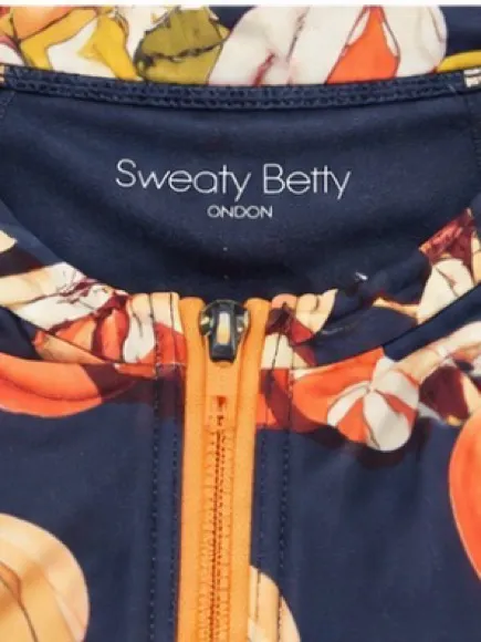 Sweaty Betty The Power Matching Workout Set Leggings Sports Bra Navy Orange med - Image 4