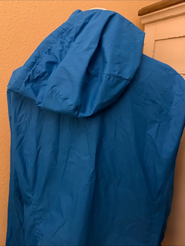 Columbia Women's Bright Blue Hooded Shell Jacket - Image 9