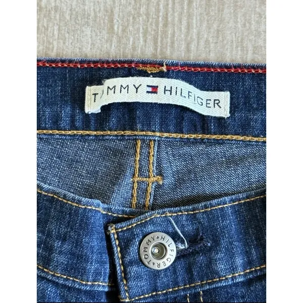 Y2k Tommy Hilfiger‎ Womens Straight Leg Jeans Dark Wash Blue Denim Sz 10 Stretch - Image 4